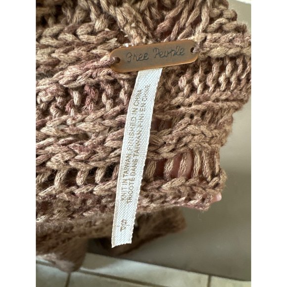 Free‎ people, brown knit, sweater cardigan size small - Picture 5 of 7